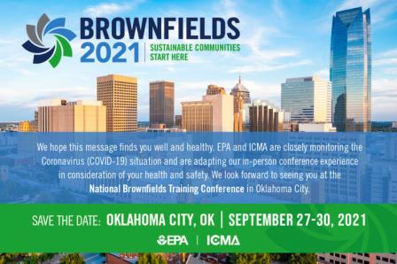 Brownfields 2021 Save the Date: Oklahoma City, OK | September 27-30, 2021 