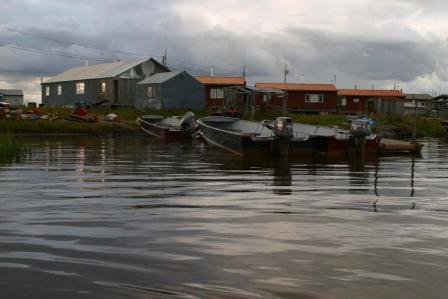 Photograph showing the small rural village of Nunapitchuk Alaska