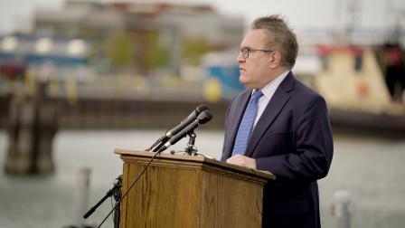 Administrator Wheeler delivers remarks at U.S. Coast Guard Station Cleveland Harbor on EPA restoration efforts for the Great Lakes