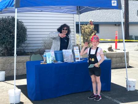 Earth Day event booth.