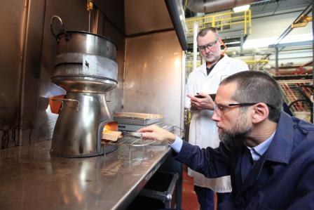 EPA researchers test a wood-burning cookstove