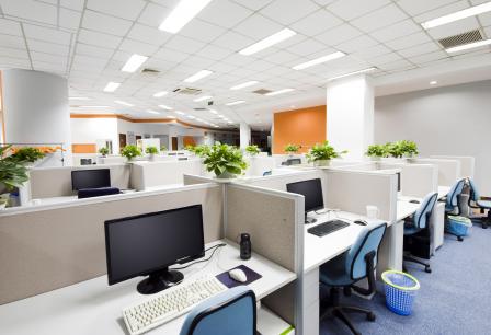 An "open office" environment