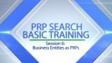 Cover page image for session 6 video training course on PRP searches