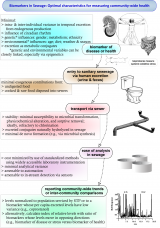 Flowchart showing biomarkers in sewage improving measurements for community health