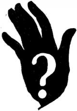 Image of hand with question mark