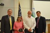 Veronica Berounsky and Dr. David Taylor accepting posthumous award on behalf of Scott Nixon (Lifetime Achievement Award)