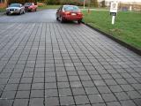 Cars parked on permeable pavement