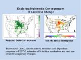 Changes in CMAQ representation of model processes due to land use changes