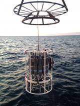 Rosette Sampler used to retrieve water and phytoplankton samples from the lakes