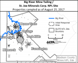 image of small Big River Mine Tailings site map