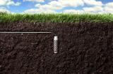 image of a soil moisture sensor underground