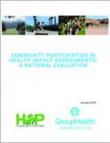 Community Participation in Health Impact Assessments report document cover