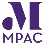 This is the Mayo Performing Arts Center logo which is the acronym of the center - MPAC - in purple lettering.