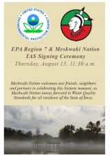 EPA Region 7 & Meskwaki Nation TAS Signing Ceremony Poster