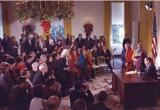 President Nixon signs a commitment to Indian self-determination.