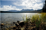 Picture of water and mountains