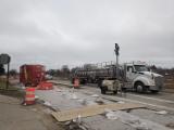 Tanker truck for transportation and disposal of liquid in frac tank.