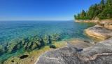 View of the shoreline of Lake Superior near Munising, Michigan.