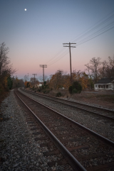 image of train tracks