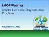 Landfill Gas Control System Best Practices Webinar image